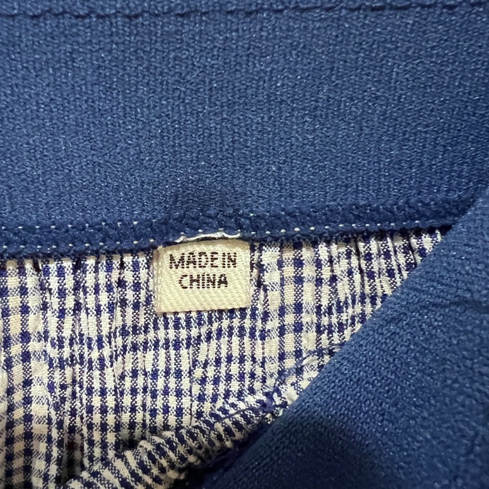 Max Studio London Blue Plaid Tiered Maxi‎ Skirt Elastic Waist Cottagecore Preppy - Picture 5 of 11